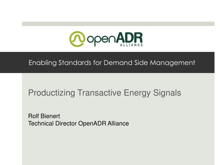 enabling standards for demand side management n.w