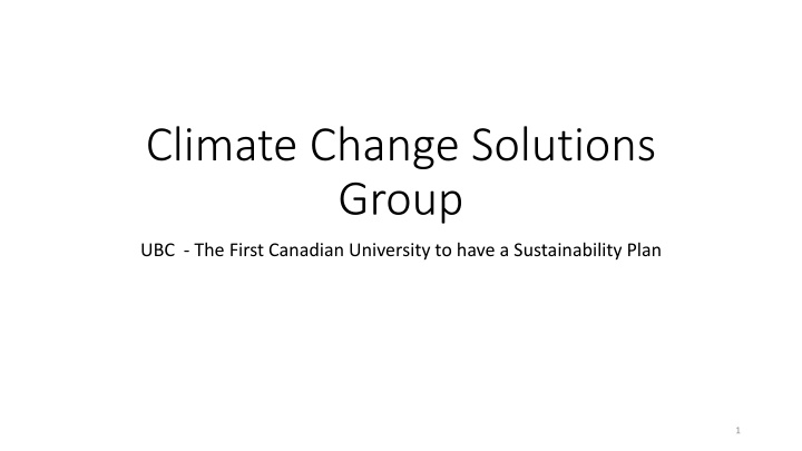 climate change solutions group n.w