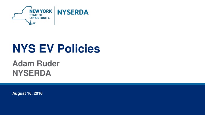 NYS EV Policies
