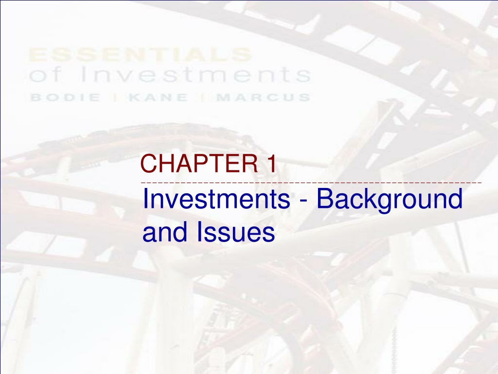 chapter 1 investments background and issues n.w