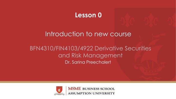 Introduction to new course