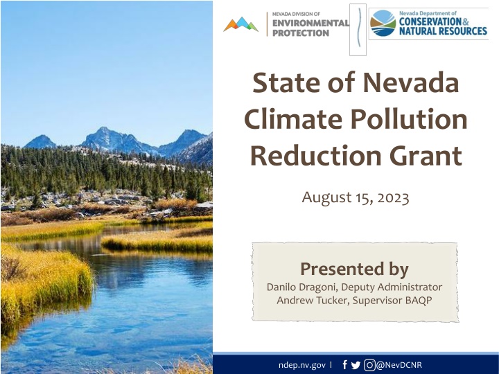 State of Nevada Climate Pollution Reduction Grant