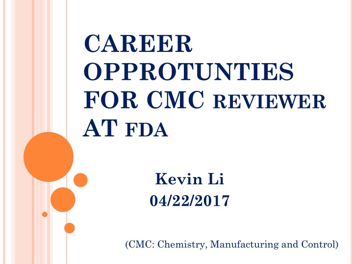 career opprotunties for cmc reviewer at fda n.w