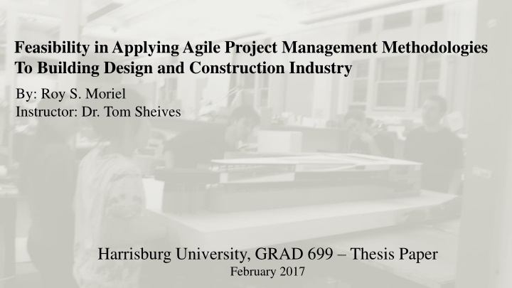 feasibility in applying agile project management n.w