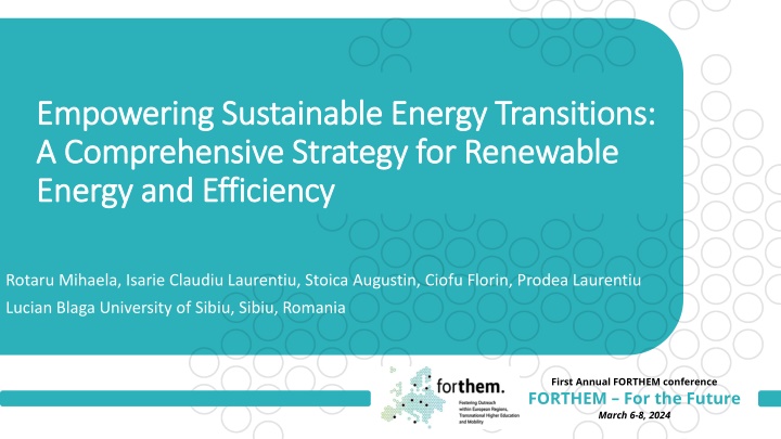 Empowering Sustainable Energy Transitions: A Comprehensive Strategy for Renewable Energy