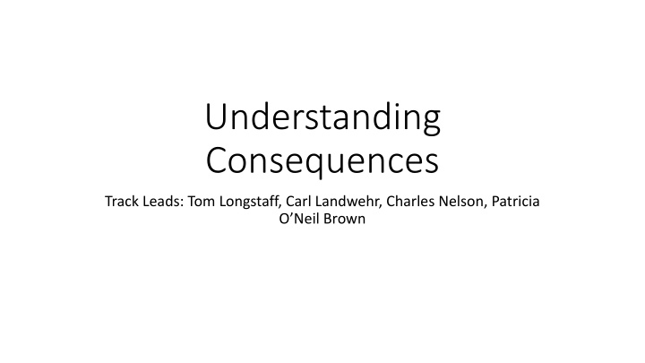 understanding consequences n.w