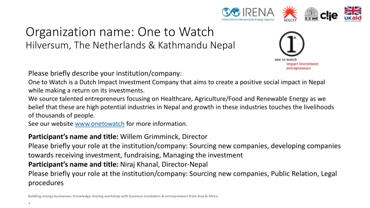 Impact Investment Company in Nepal Focusing on Healthcare, Agriculture, and Renewable Energy