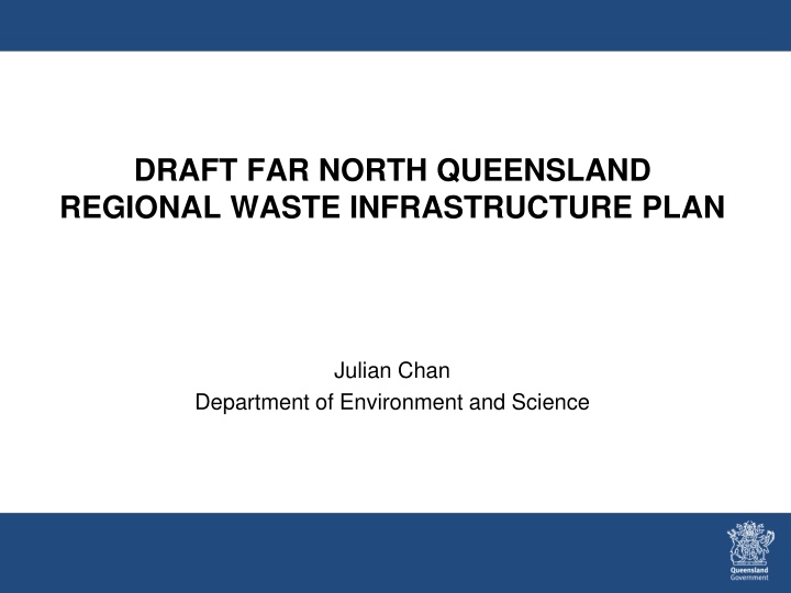 draft far north queensland regional waste n.w