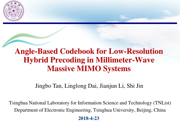 angle based codebook for low resolution hybrid n.w