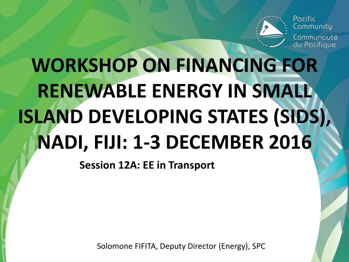 workshop on financing for renewable energy n.w
