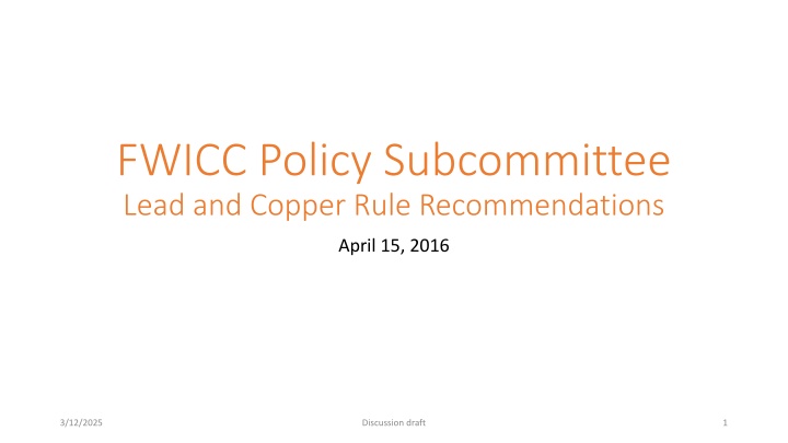FWICC Policy Subcommittee