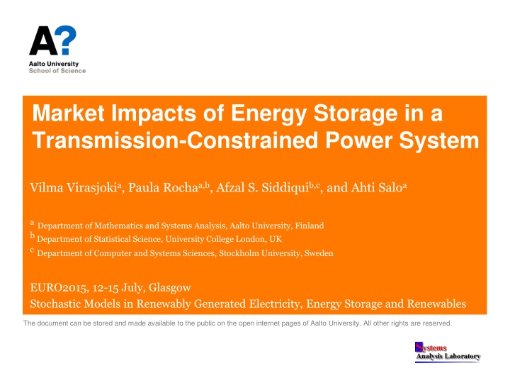 market impacts of energy storage n.w