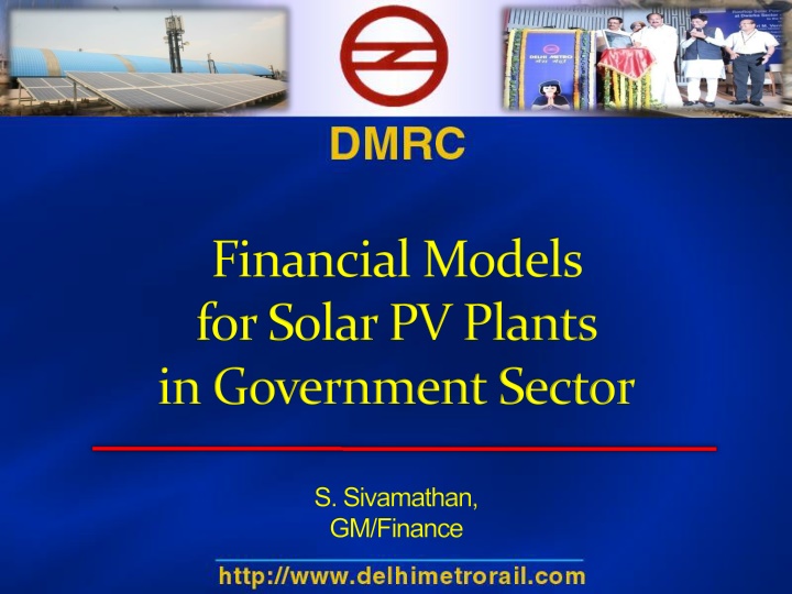 financial models for solar pv plants n.w