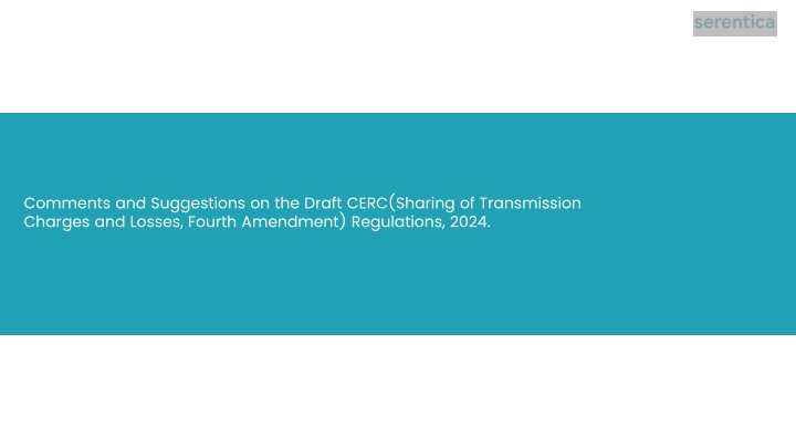 comments and suggestions on the draft cerc n.w