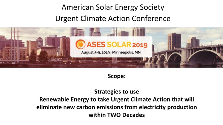 american solar energy society urgent climate n.w