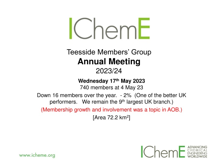 Teesside Members Group Annual Meeting 2023: Summary and Updates