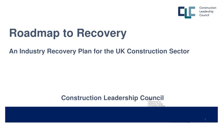 Industry Recovery Plan for UK Construction Sector