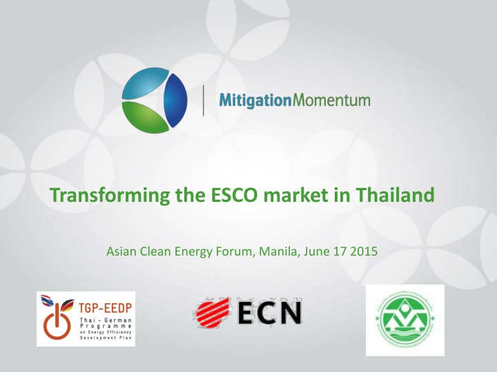 transforming the esco market in thailand n.w