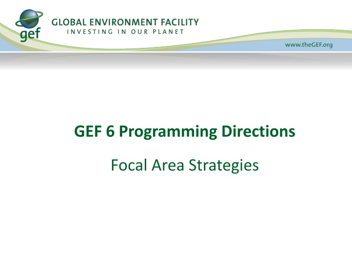 GEF 6 Programming Directions