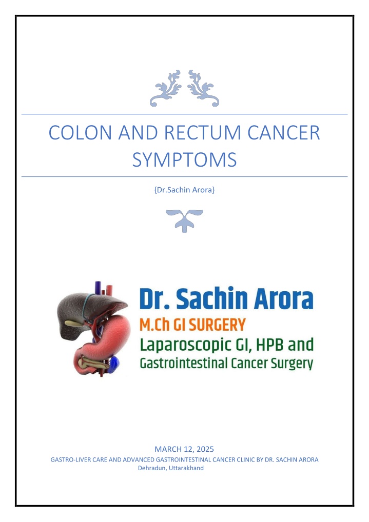 colon and rectum cancer symptoms n.w