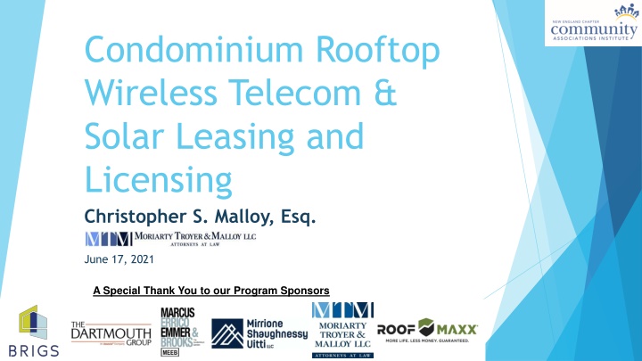 condominium rooftop wireless telecom solar n.w