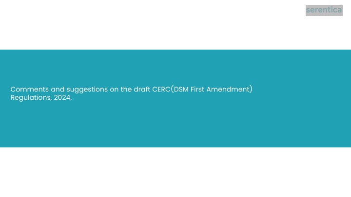 comments and suggestions on the draft cerc n.w