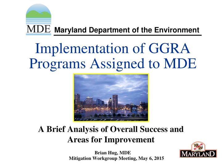 maryland department of the environment n.w