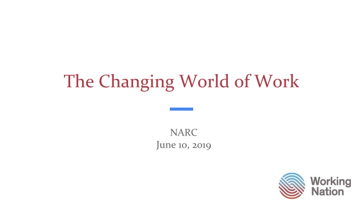 the changing world of work n.w