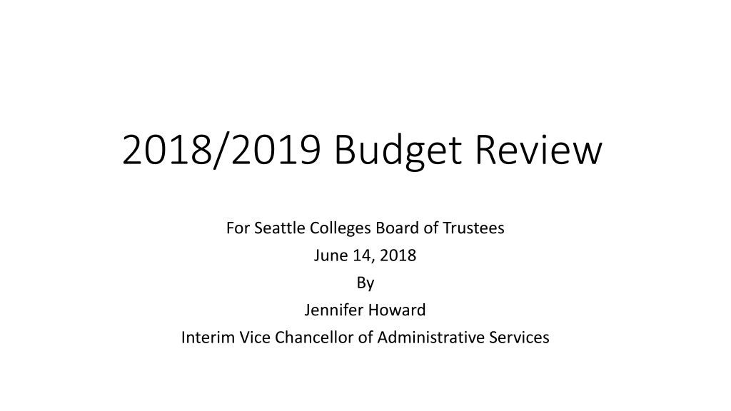 2018 2019 budget review n.w