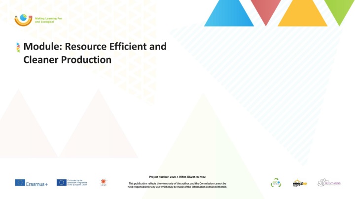 module resource efficient and cleaner production n.w
