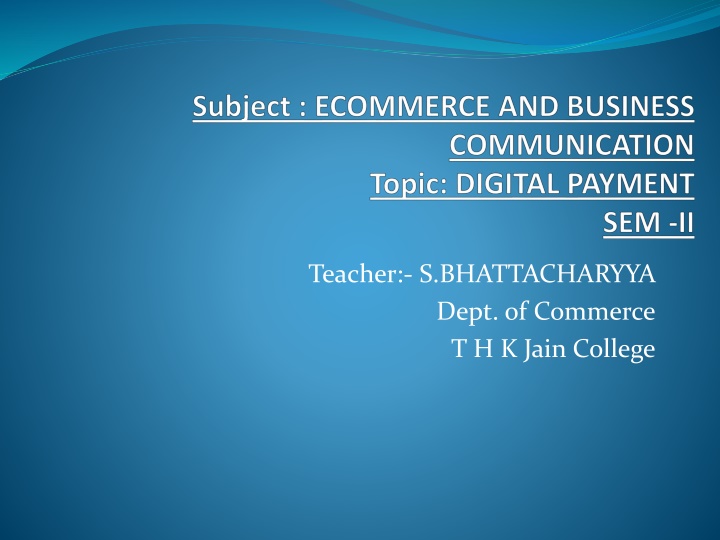 teacher s bhattacharyya dept of commerce n.w