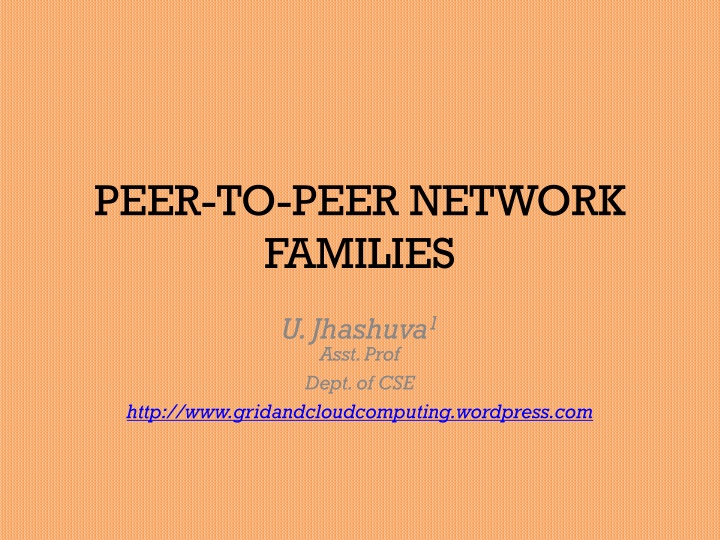 Peer-to-Peer Network Families