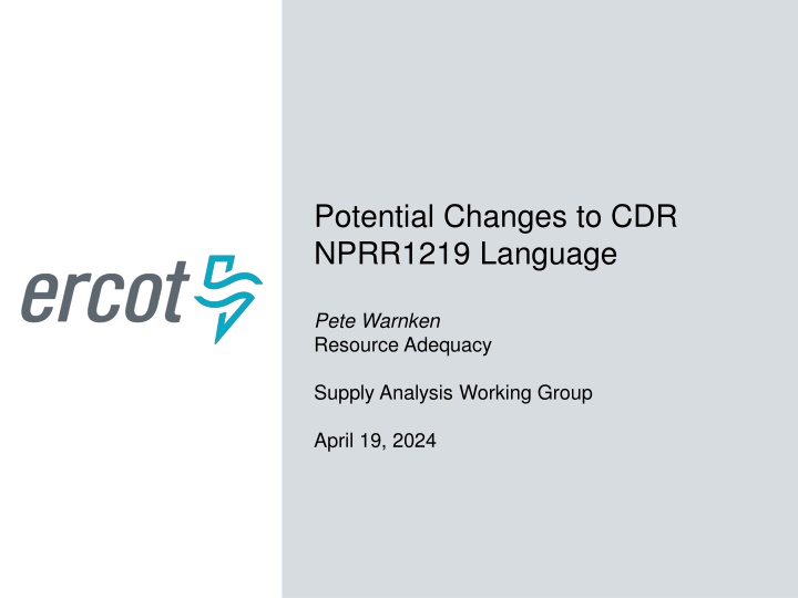 potential changes to cdr nprr1219 language n.w