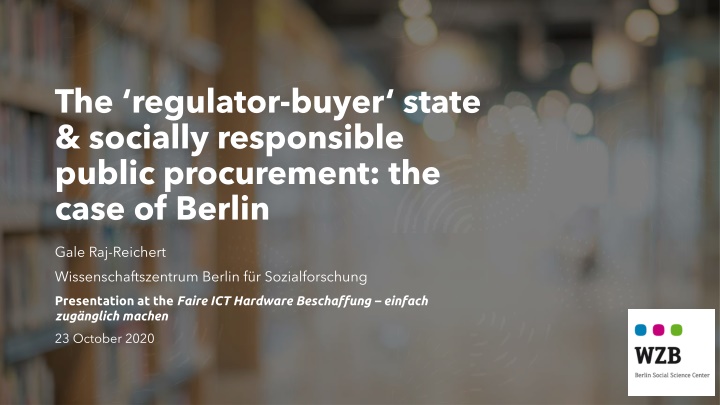 the regulator buyer state socially responsible n.w