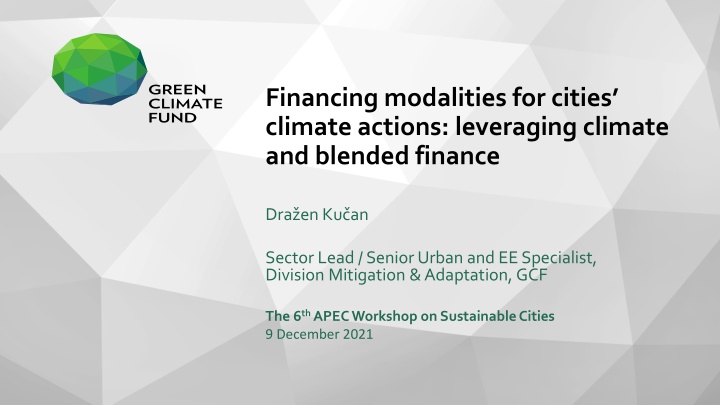 financing modalities for cities climate actions n.w
