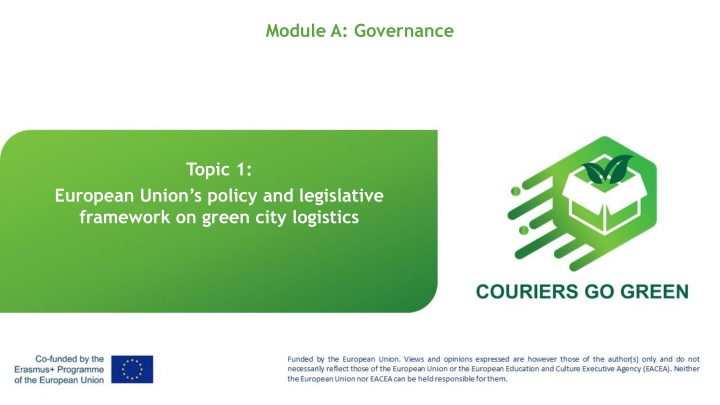 European Union's Green City Logistics Policy
