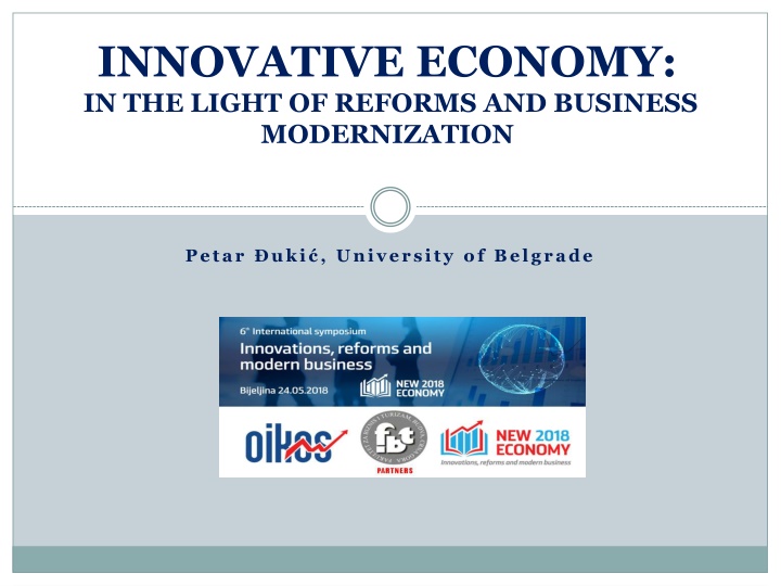 innovative economy in the light of reforms n.w