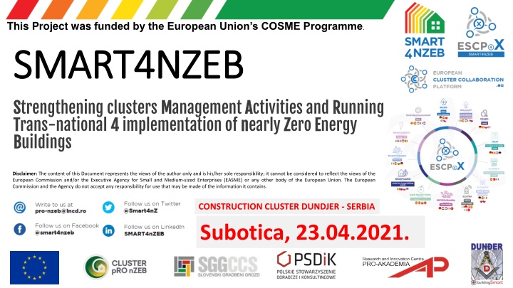 SMART4NZEB Project for Sustainable Construction in Serbia
