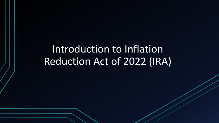 Introduction to Inflation Reduction Act of 2022