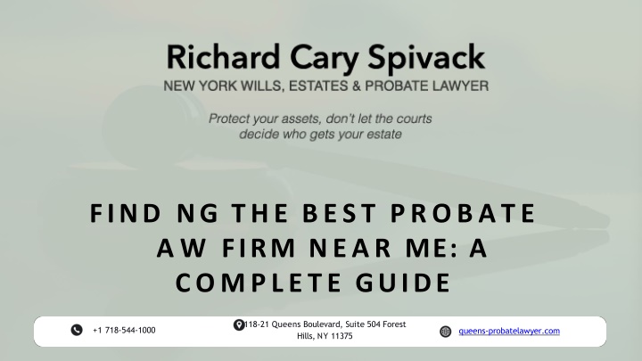 Finding the Best Probate Law Firm Near Me A Complete Guide