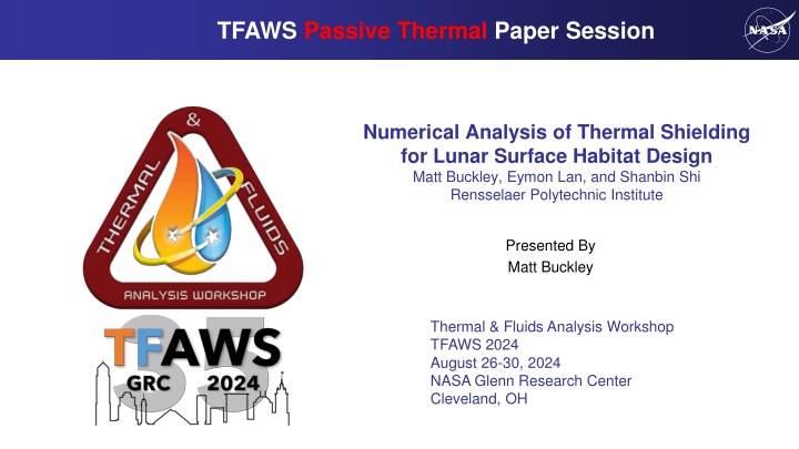 tfaws passive thermal paper session n.w