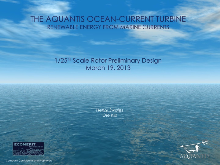 Aquantis Ocean-Current Turbine Renewable Energy Design