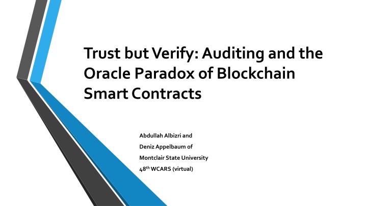 Audit and Oracle Paradox in Blockchain Smart Contracts