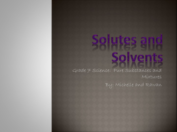 grade 7 science pure substances and n.w