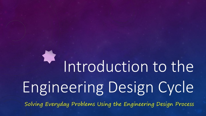 introduction to the engineering design cycle n.w