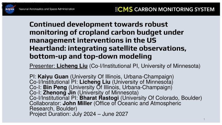 Monitoring US Heartland Crop Carbon Budget