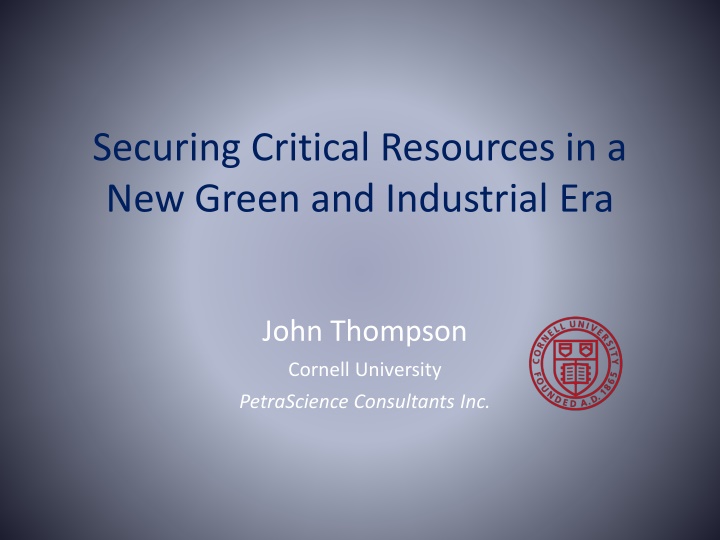 securing critical resources in a new green n.w