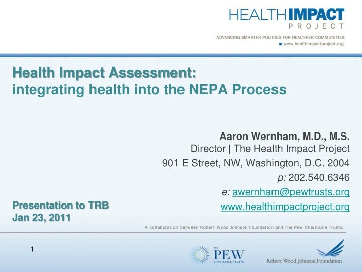 health impact assessment integrating health into n.w