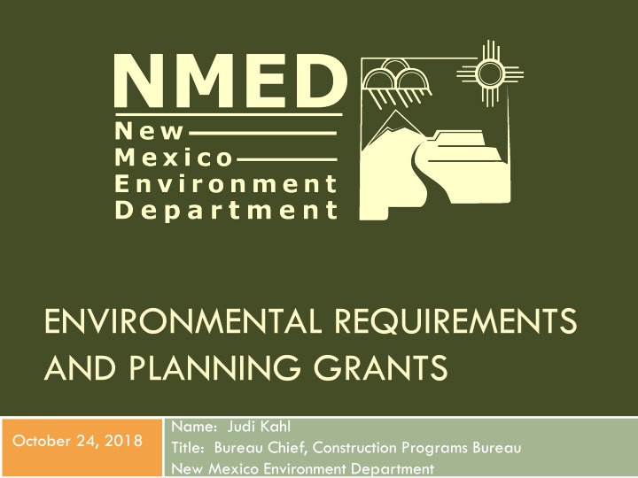 environmental requirements and planning grants n.w