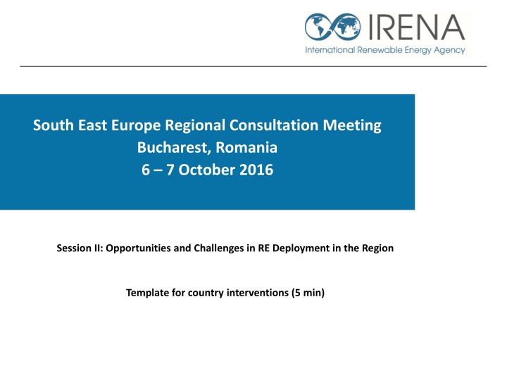 south east europe regional consultation meeting n.w